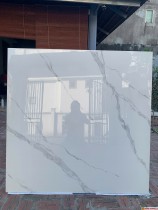 GẠCH ĐÁ BÓNG KÍNH 1200X1200 VÂN ĐÁ TRẮNG XÁM KIM CƯƠNG VI TINH