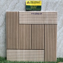 gạch lát nền nhà tắm 3d, 30x30 vân gỗ  hong appollo