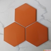Gạch lục giác trang trí mầu đỏ, đỏ cam ấm cúng