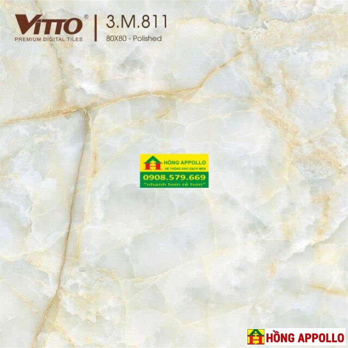 Gạch lát nền phòng khách 80x80 Vitto giá rẻ