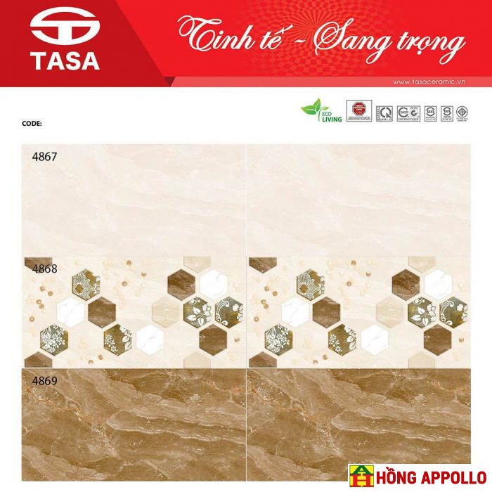 Phối màu gạch ốp tường phòng khách, Gạch Tasa 40x80 cực đẹp